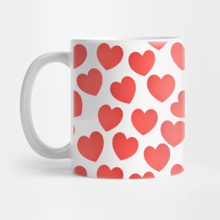 Red heart Valentine's Day seamless pattern Mug